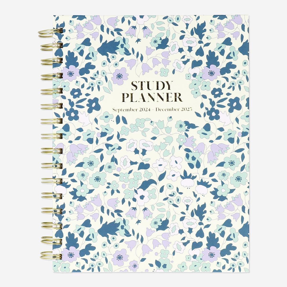 Multicolour floral English study planner