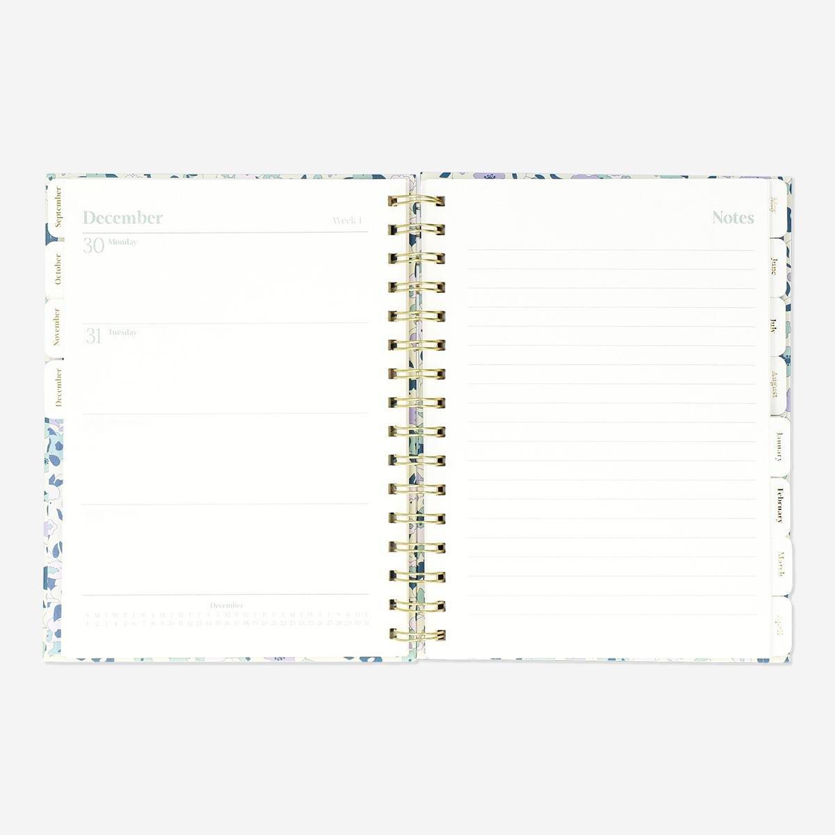 Multicolour floral English study planner