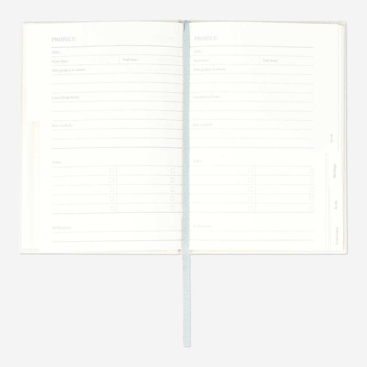 White personal planner. a5