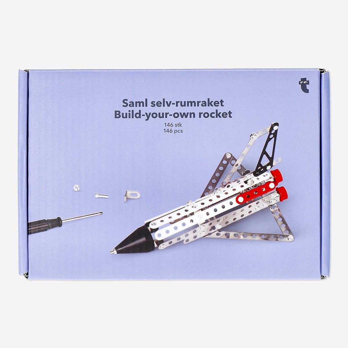 Silver build-your-own rocket
