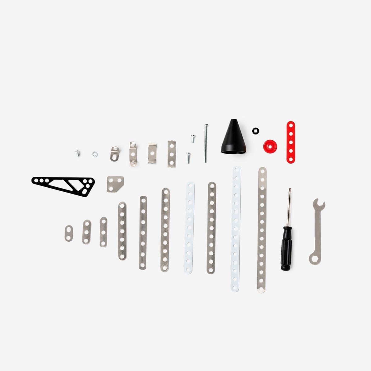 Silver build-your-own rocket