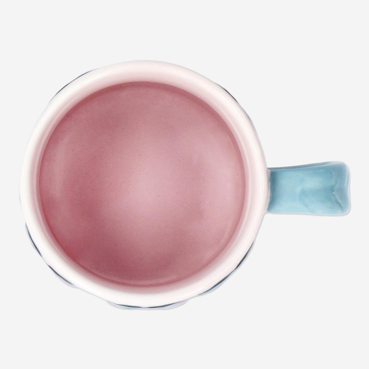 Purple cherry mug. 360 ml