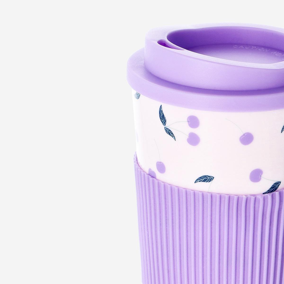 Purple travel mug. 450 ml