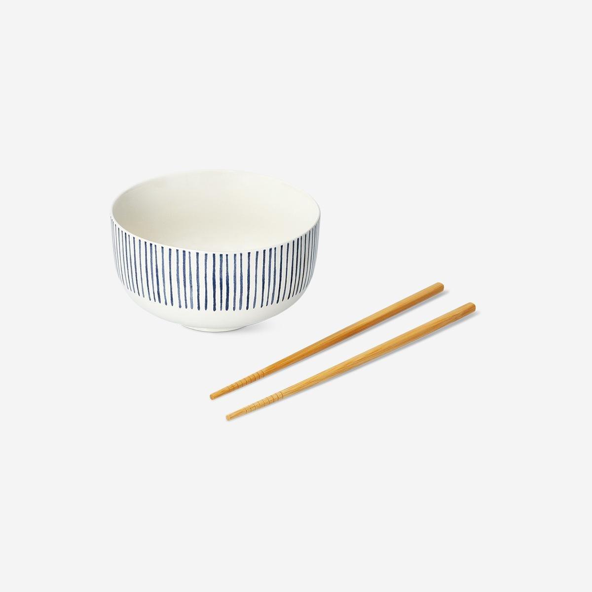 Multicolour Ramen Bowl With Chopsticks