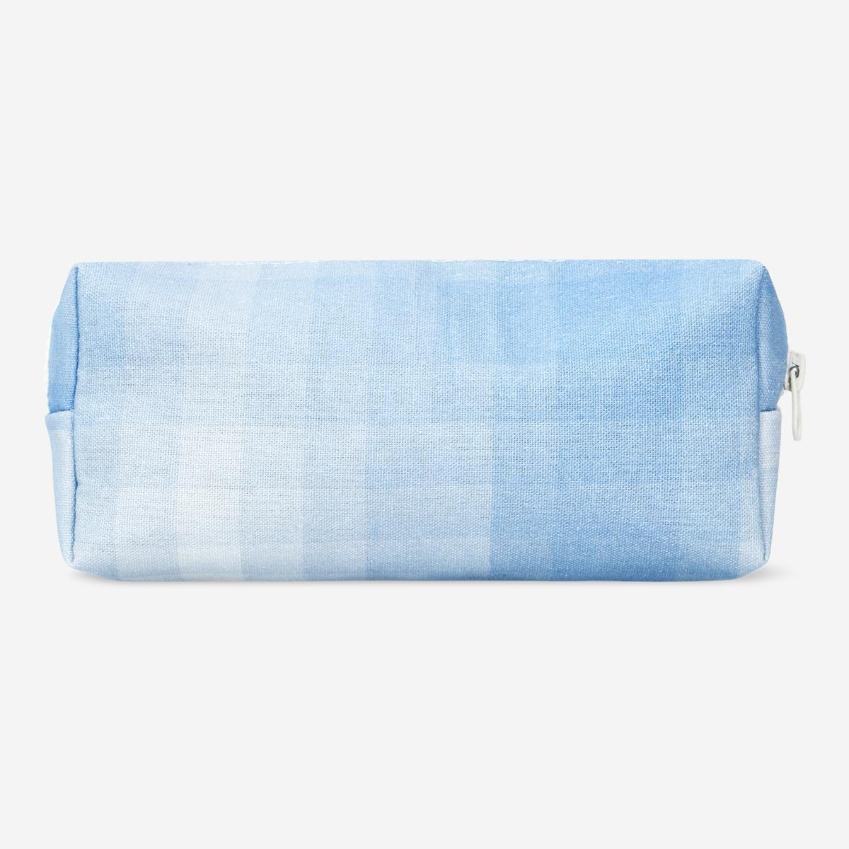 Blue Printed Pencil Case