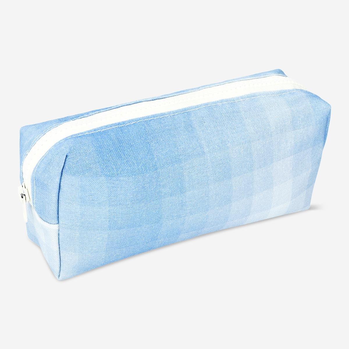 Blue Printed Pencil Case