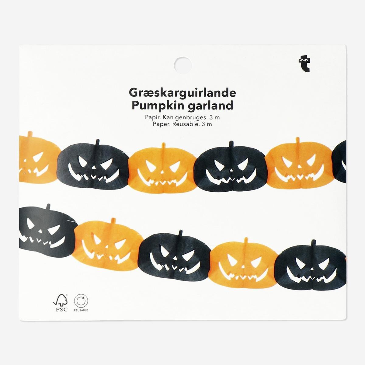 Multicolour Pumpkin Paper Garland - 300 Cm