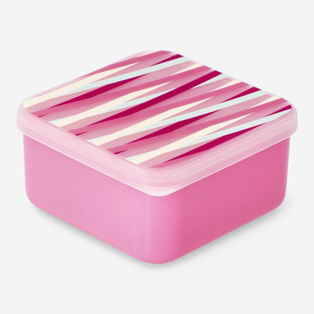 Pink small striped snack box