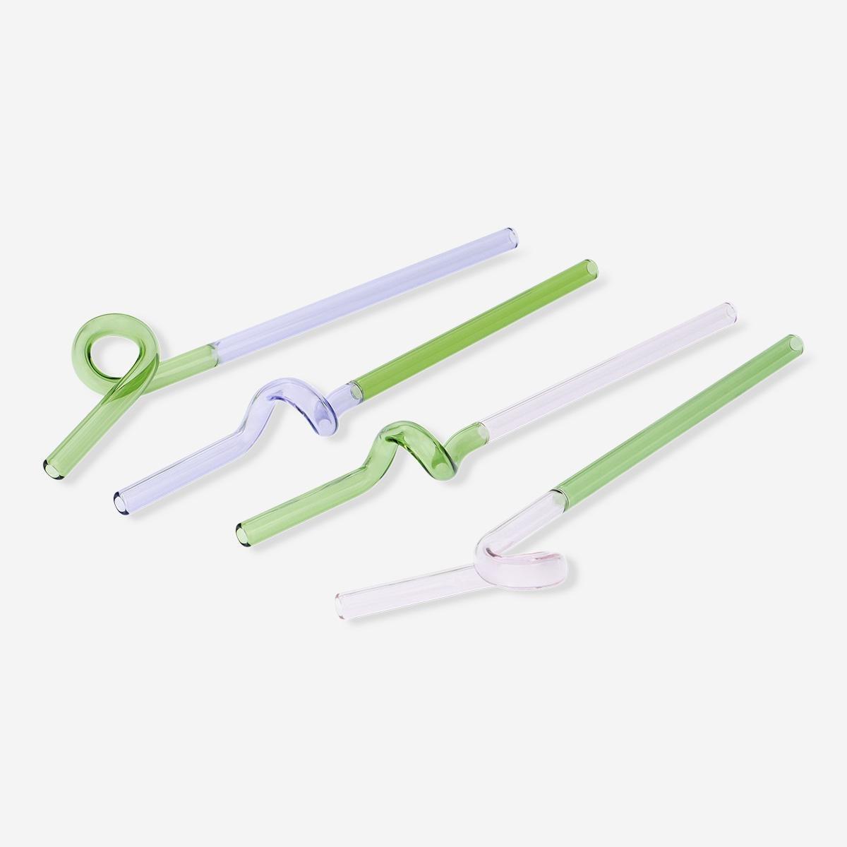 Multicolour silly straws. 4 pcs