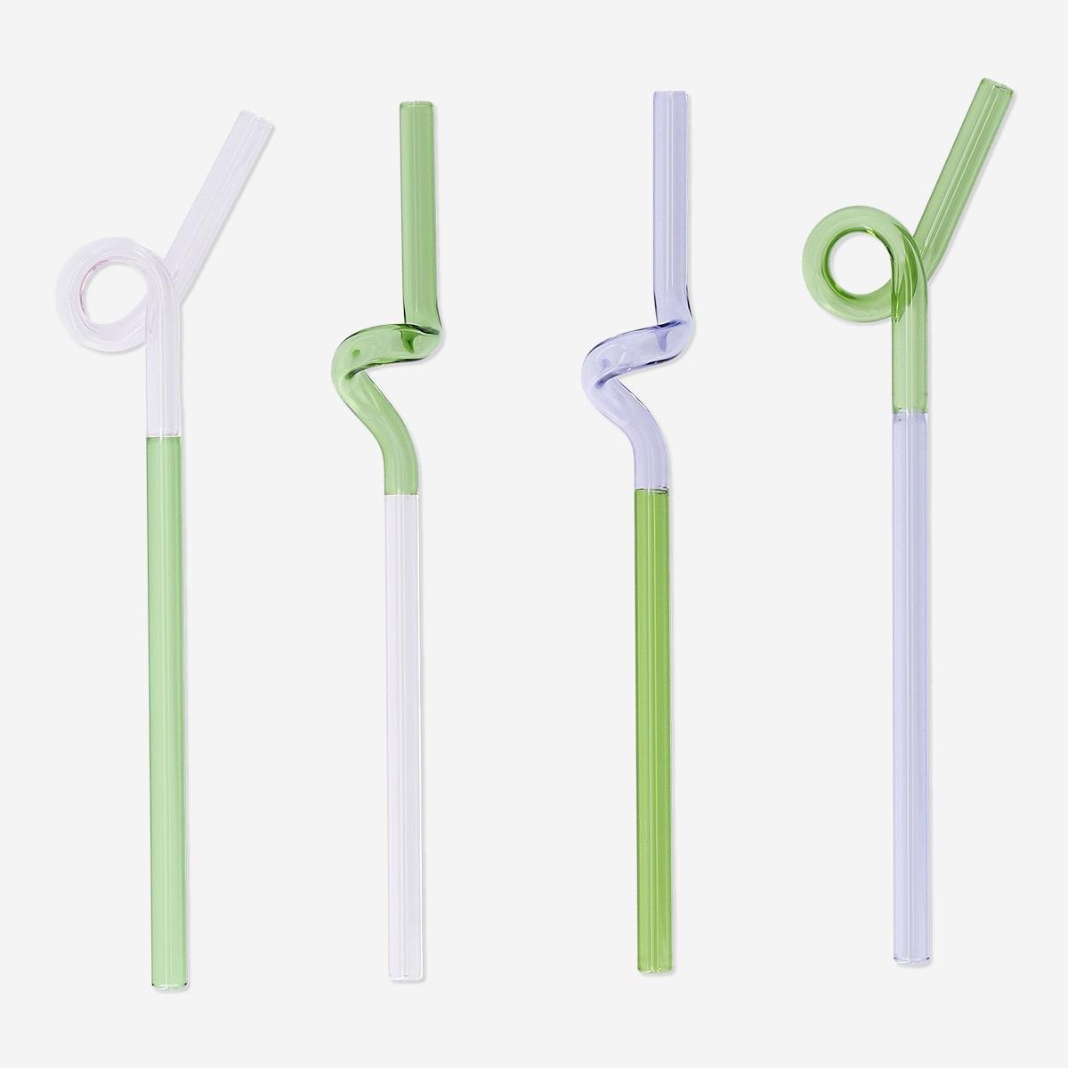 Multicolour silly straws. 4 pcs