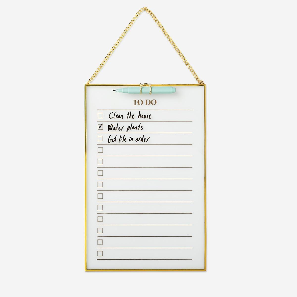 Gold planner board with marker