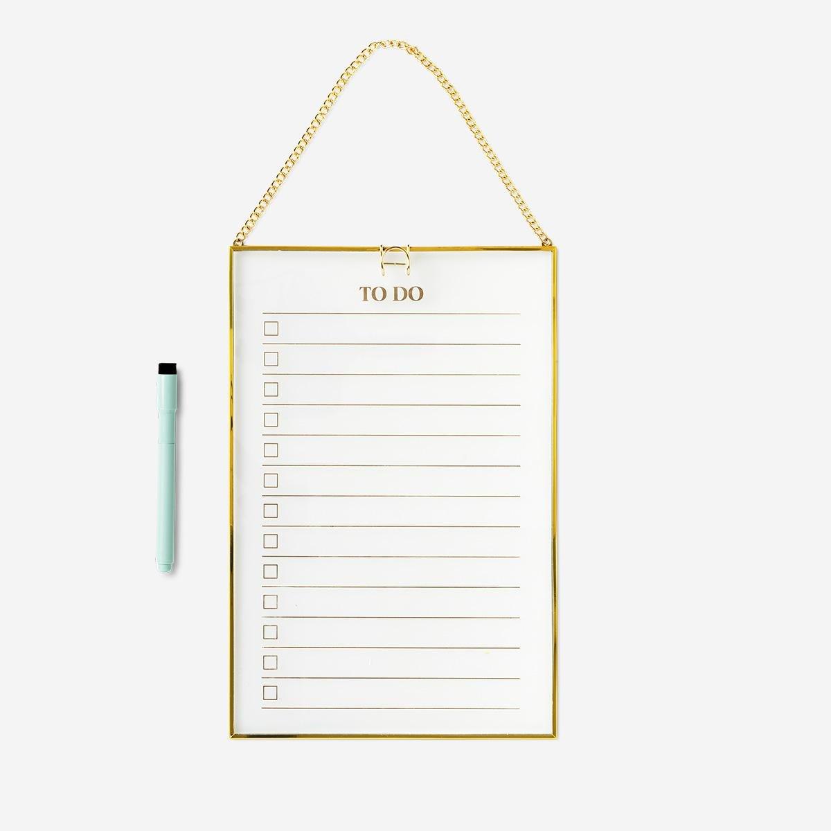 Gold planner board with marker