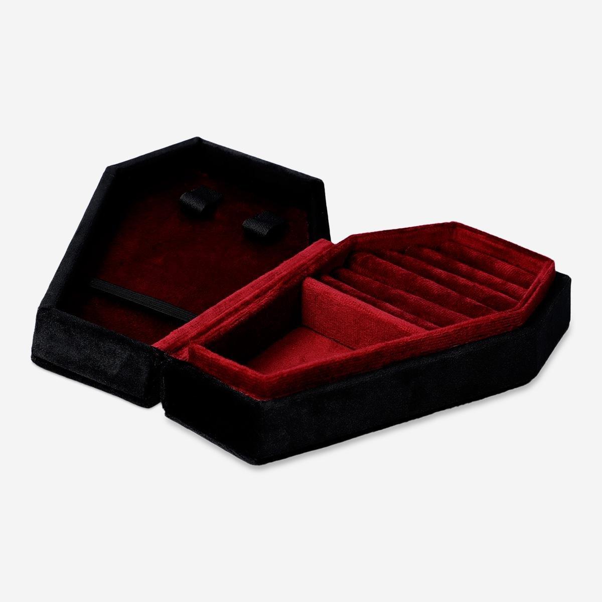 BLACK      Black coffin jewellery storage