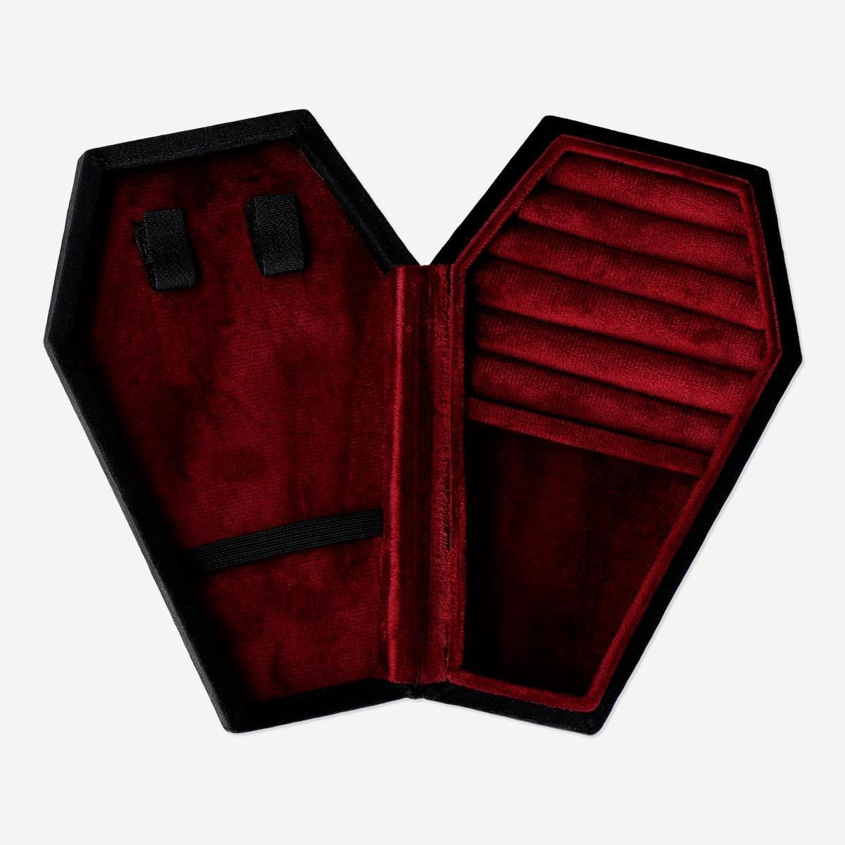 BLACK      Black coffin jewellery storage