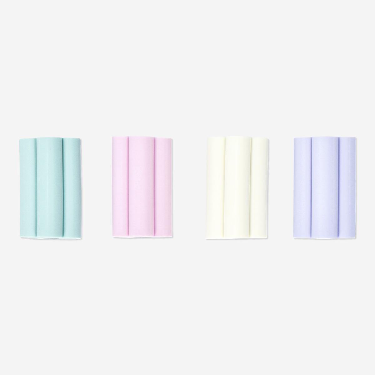 Multicolour flower erasers. 4 pcs