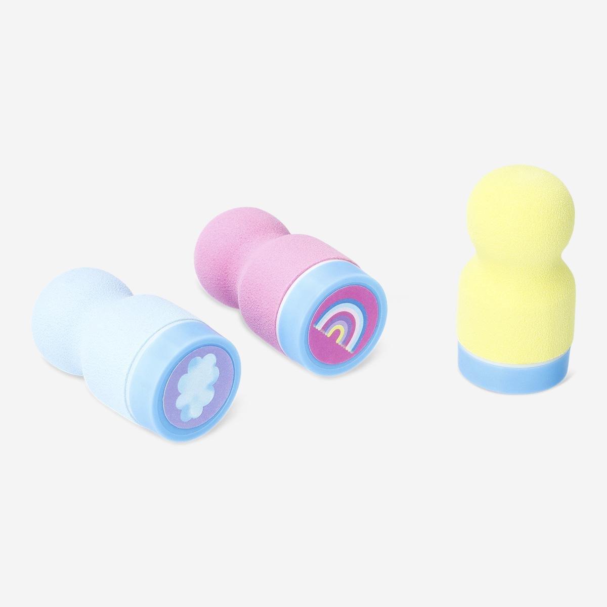 Multicolour animal-themed stamps. 2 pcs