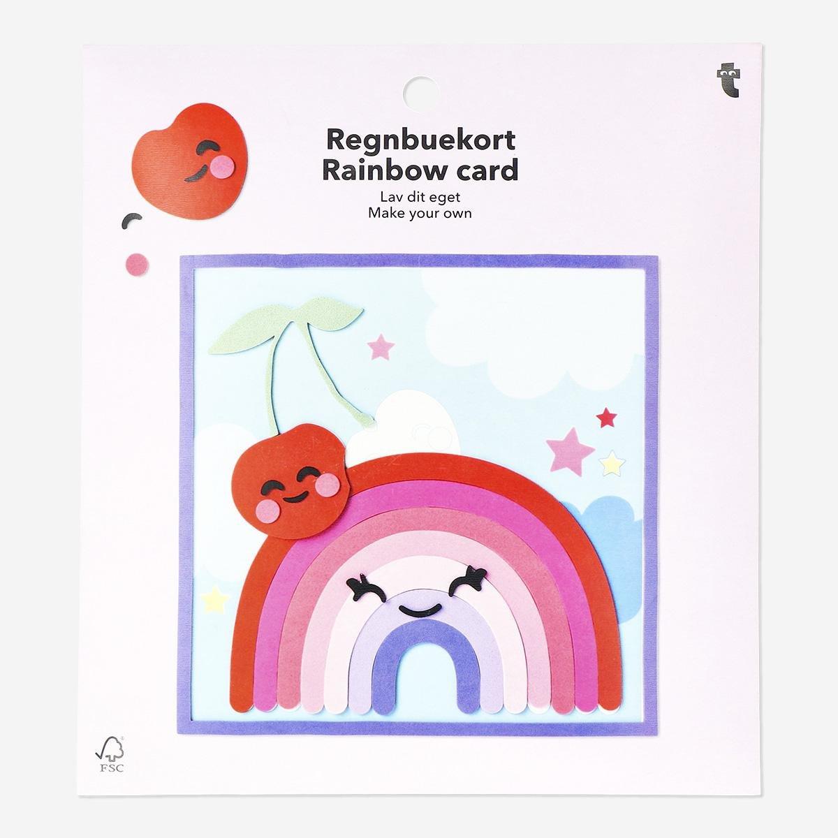 Multicolour make your own rainbow card