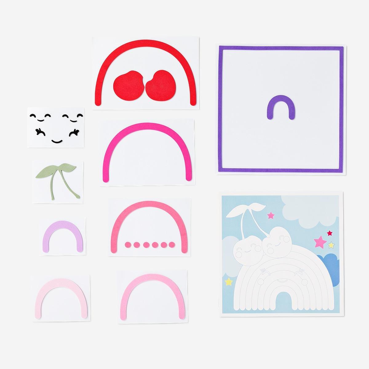 Multicolour make your own rainbow card