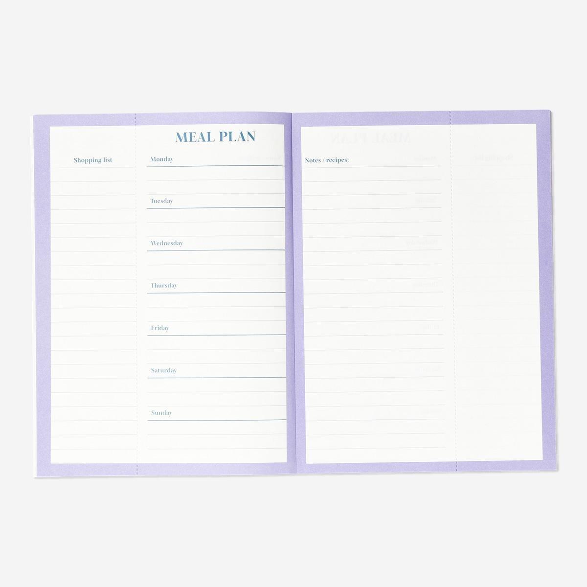 Multicolour floral meal planner. a5