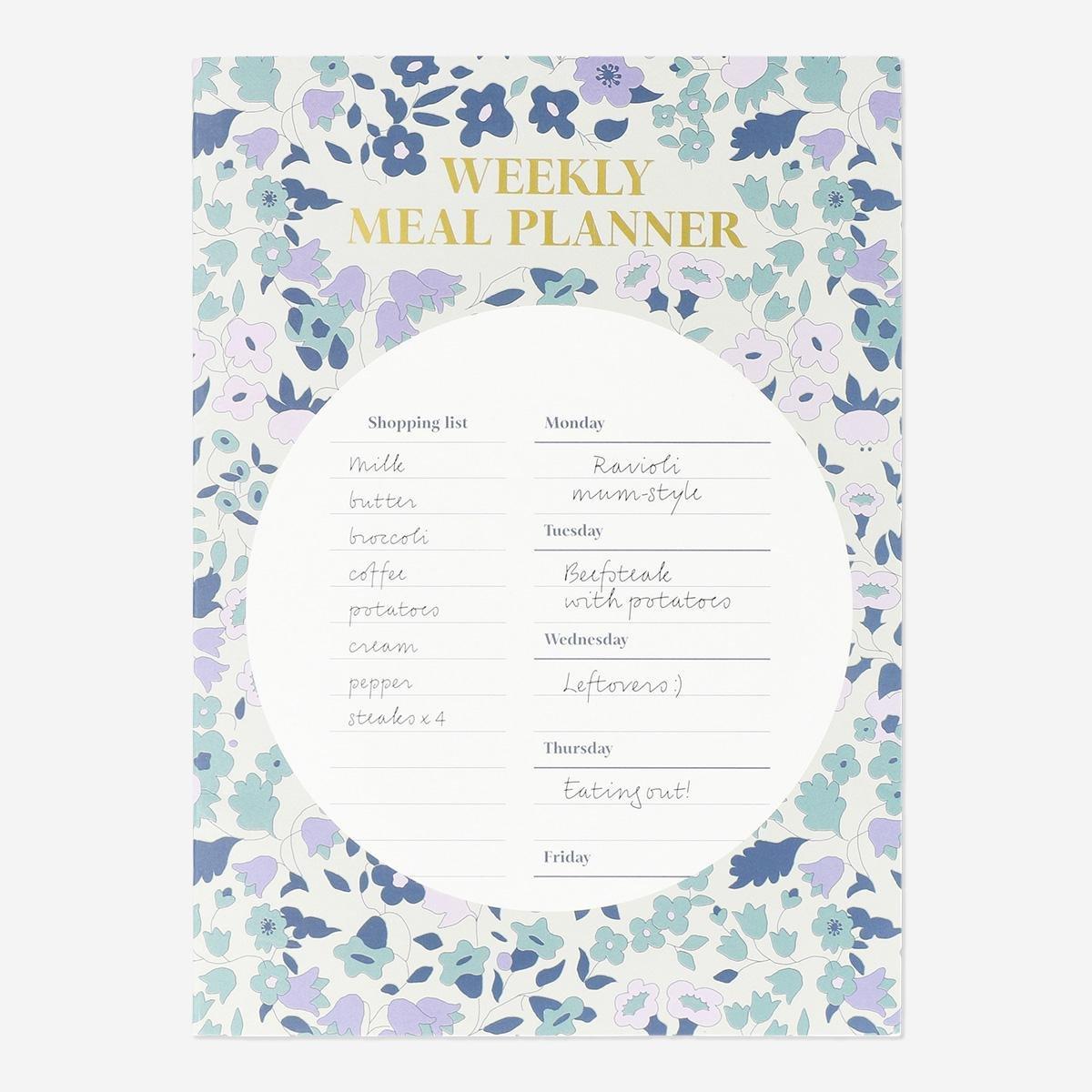 Multicolour floral meal planner. a5