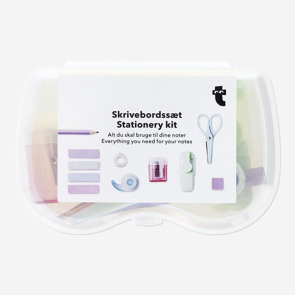Multicolour stationery kit