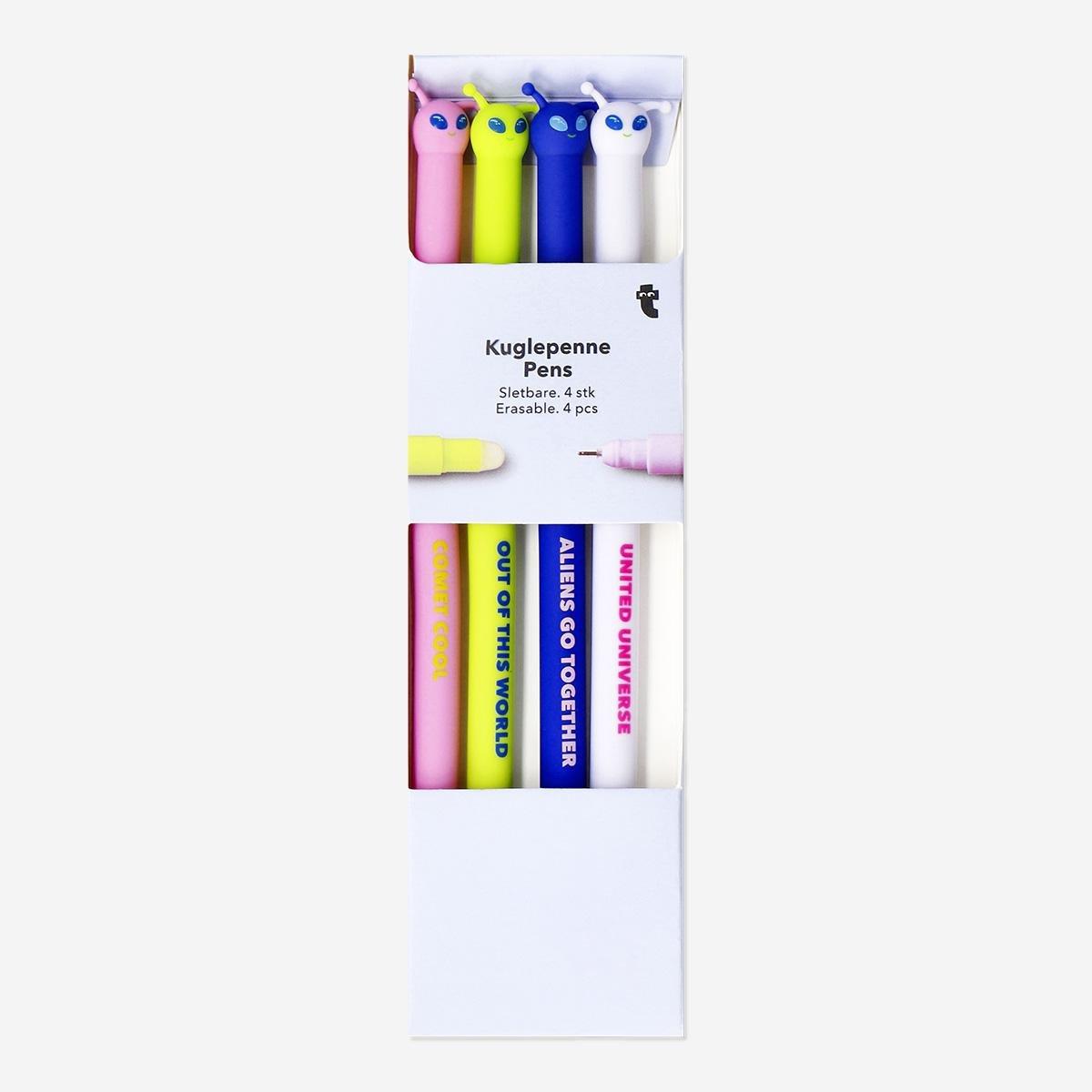 Multicolour erasable pens
