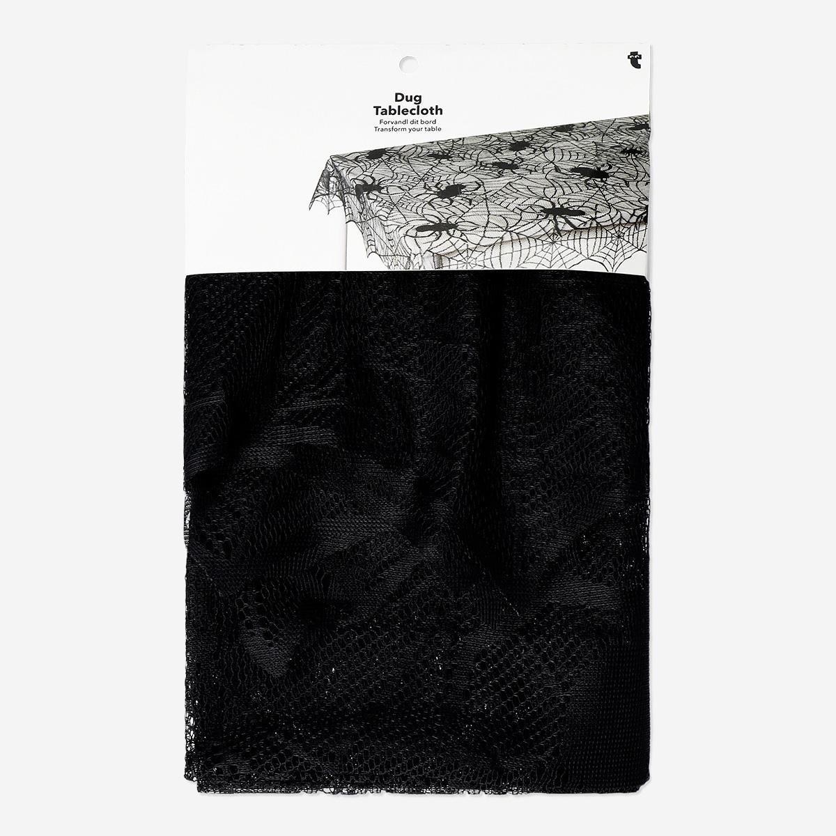 Black Spiderweb Tablecloth