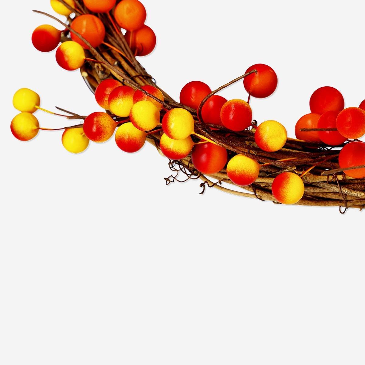 Orange Fall Wreath