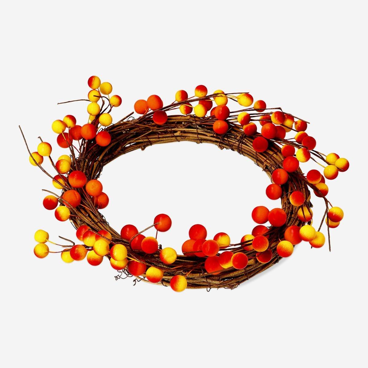 Orange Fall Wreath