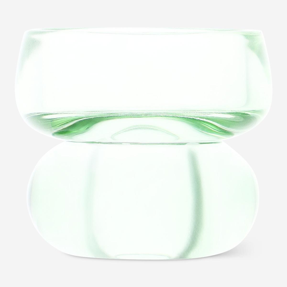 Green candle holder