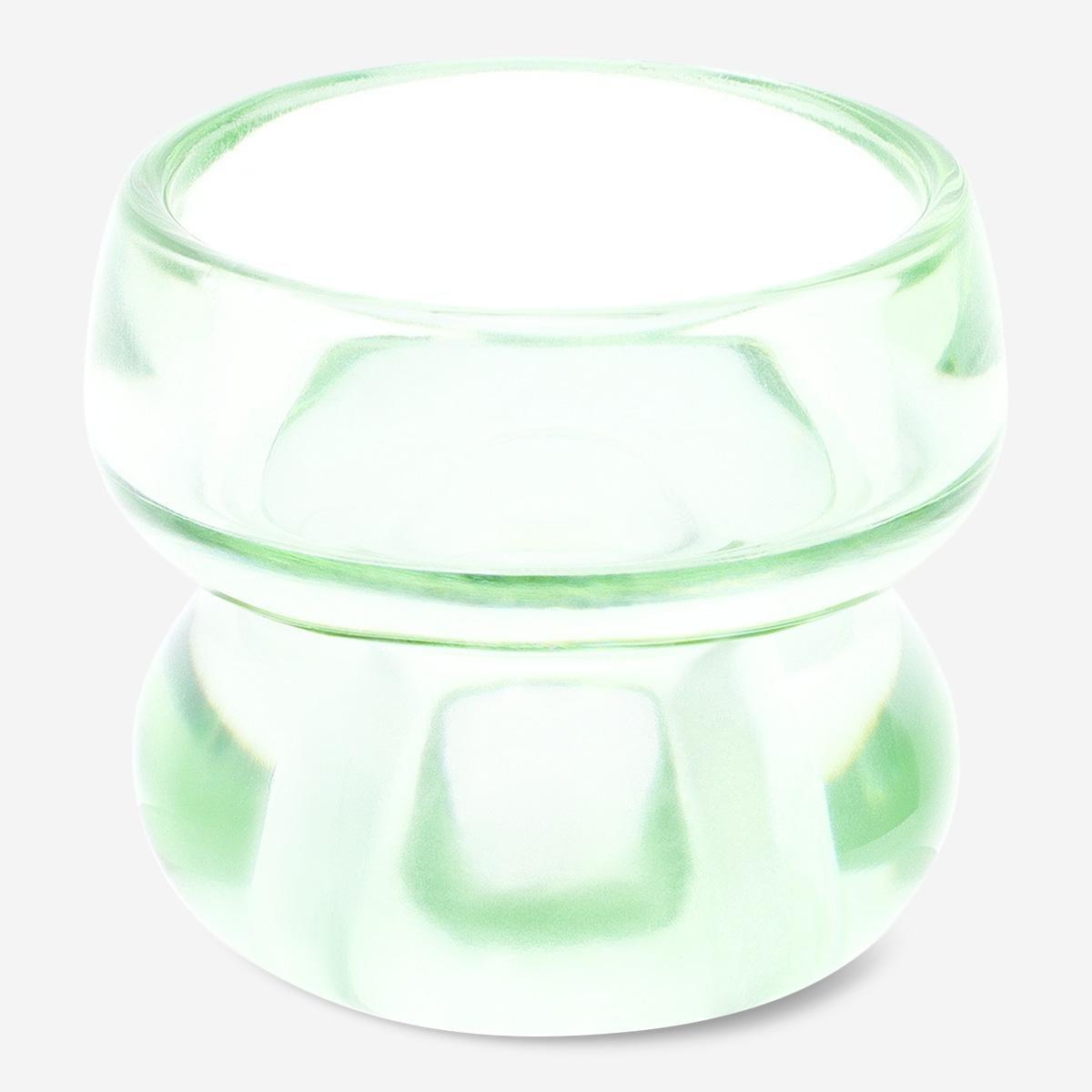 Green candle holder
