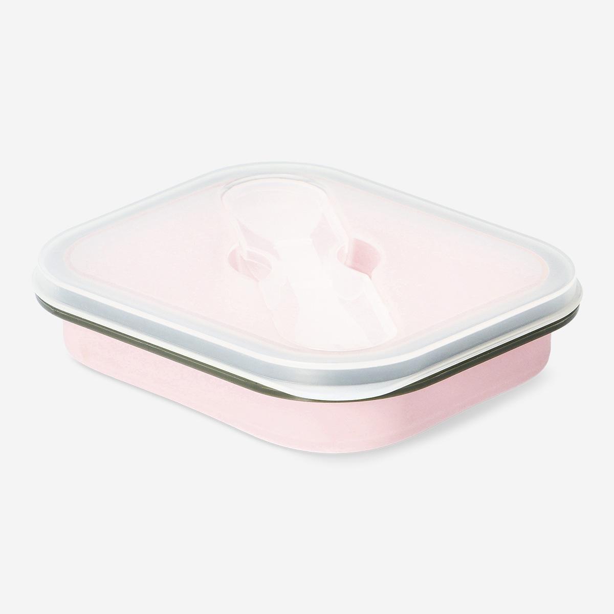 Pink collapsible lunchbox
