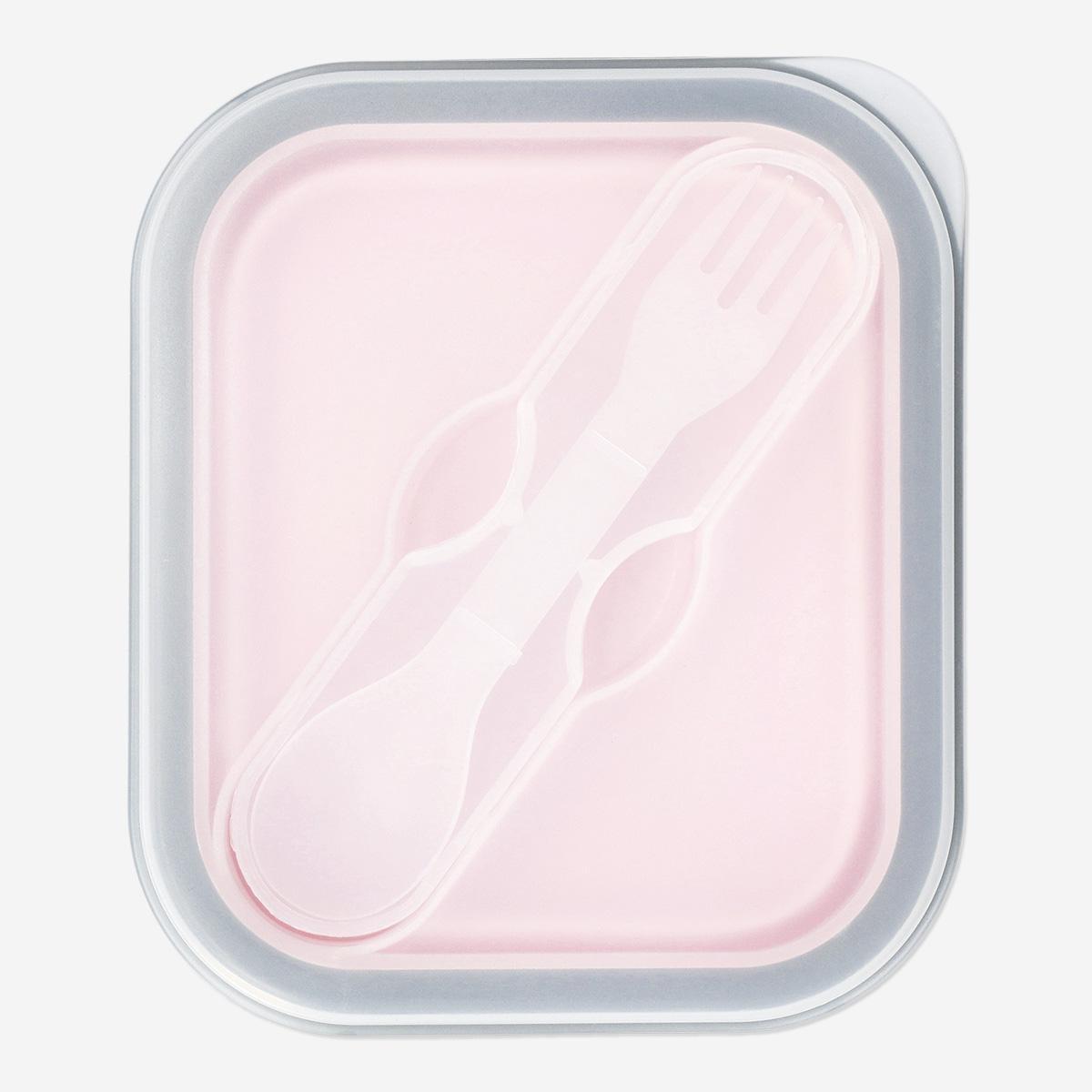 Pink collapsible lunchbox