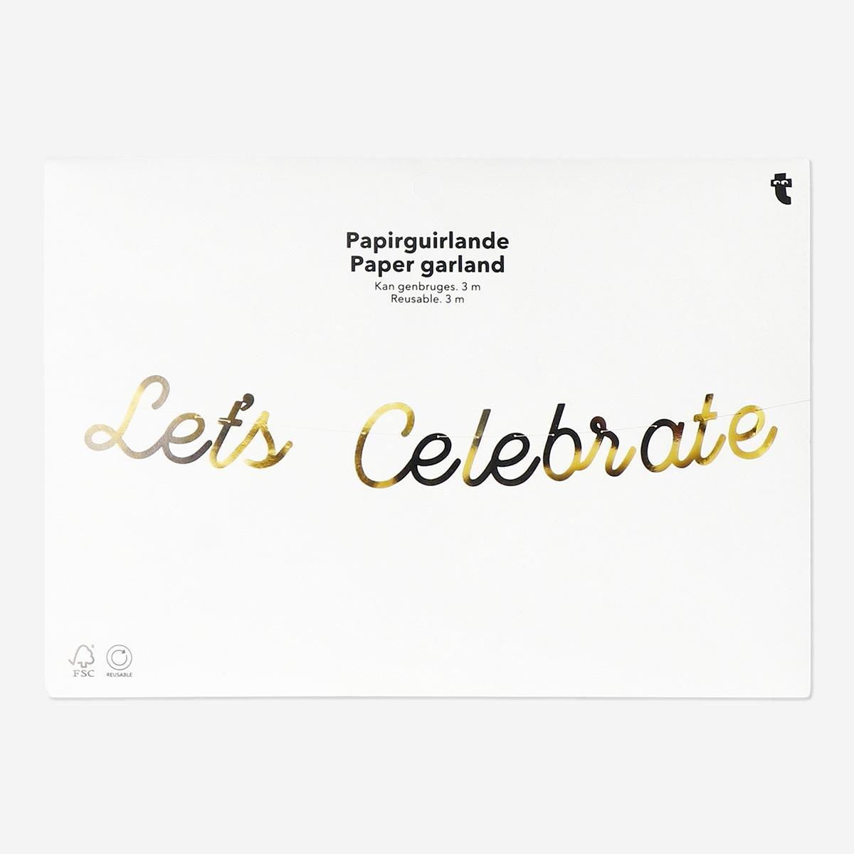 Gold Paper Garland