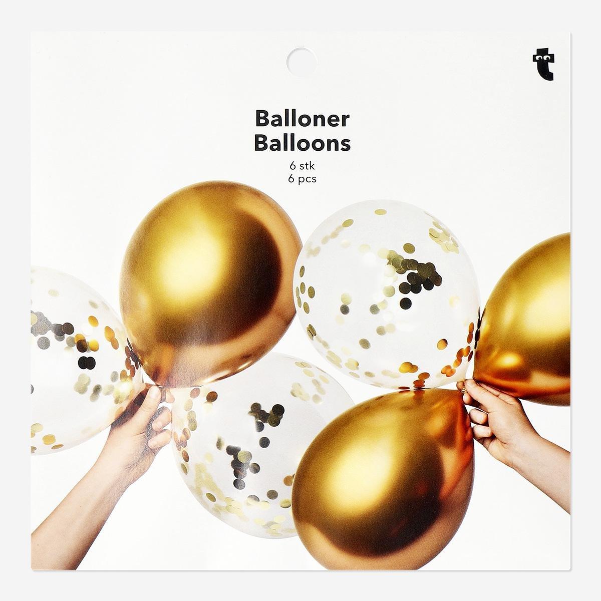 Multicolour Metallic Balloons . 6 Pcs