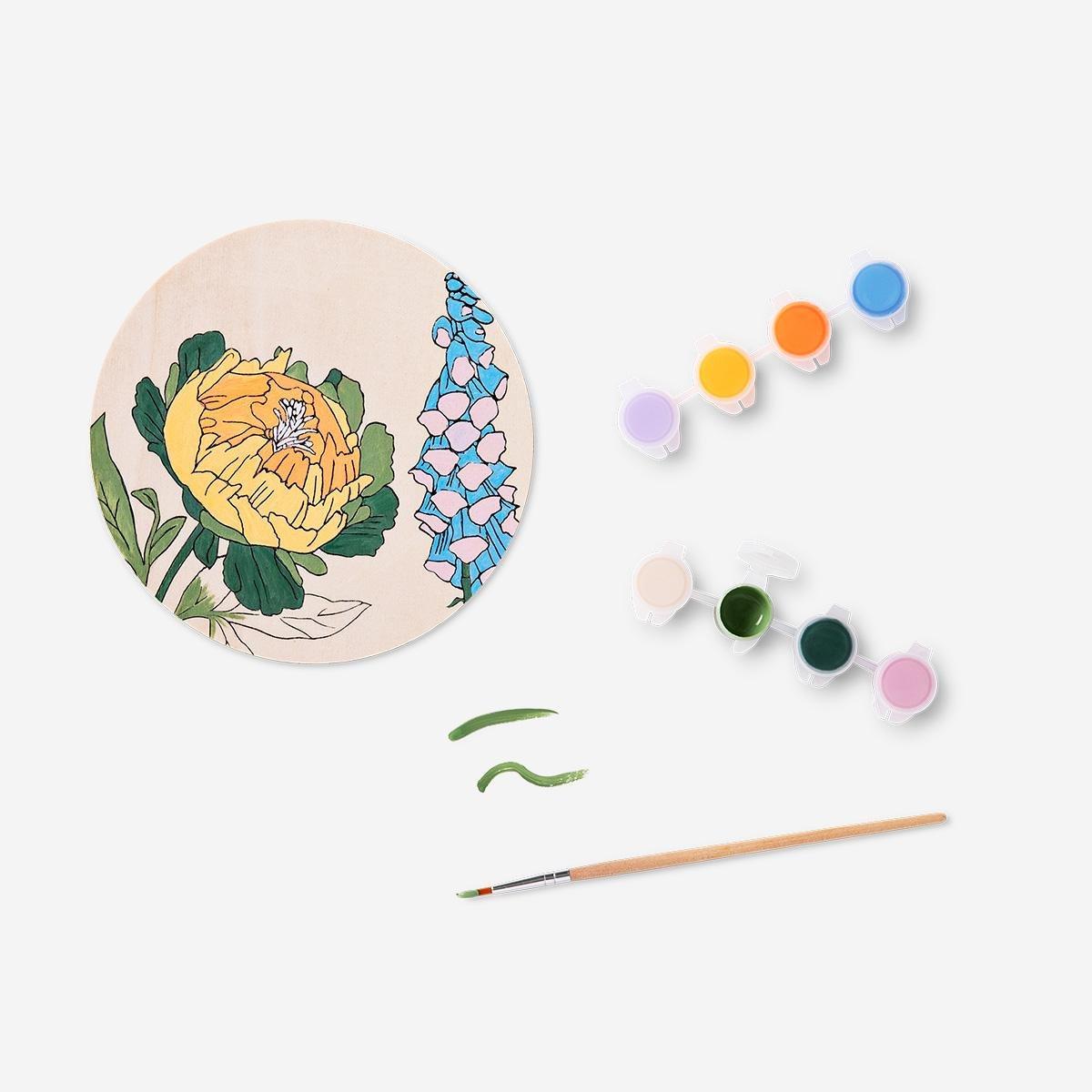 Multicolour diy wooden ornament, 15 cm