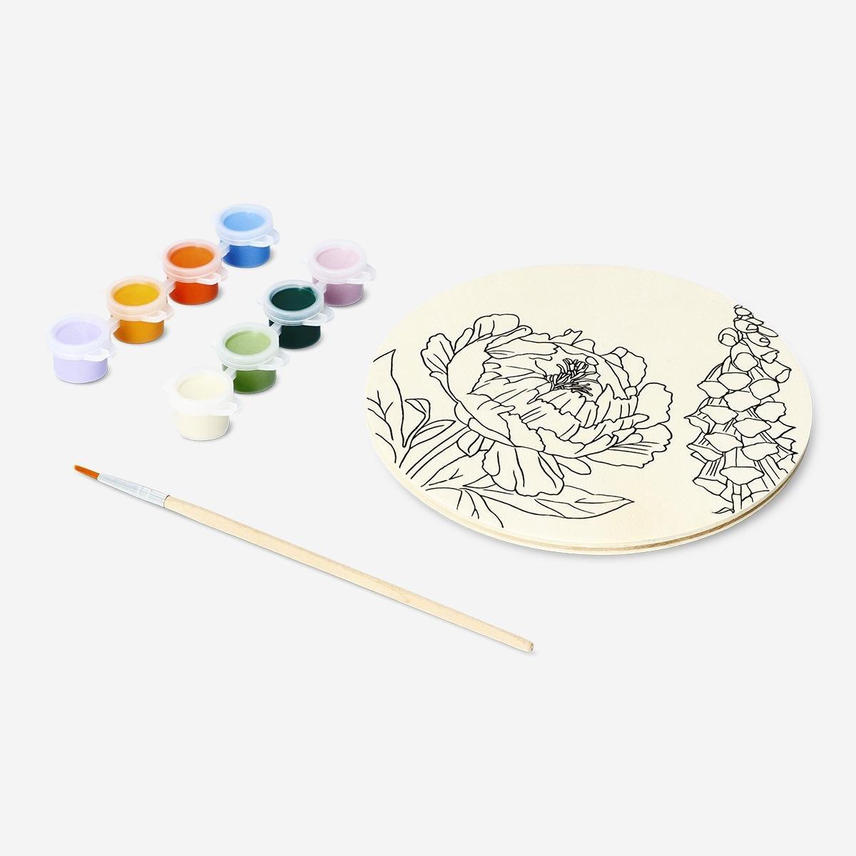 Multicolour diy wooden ornament, 15 cm