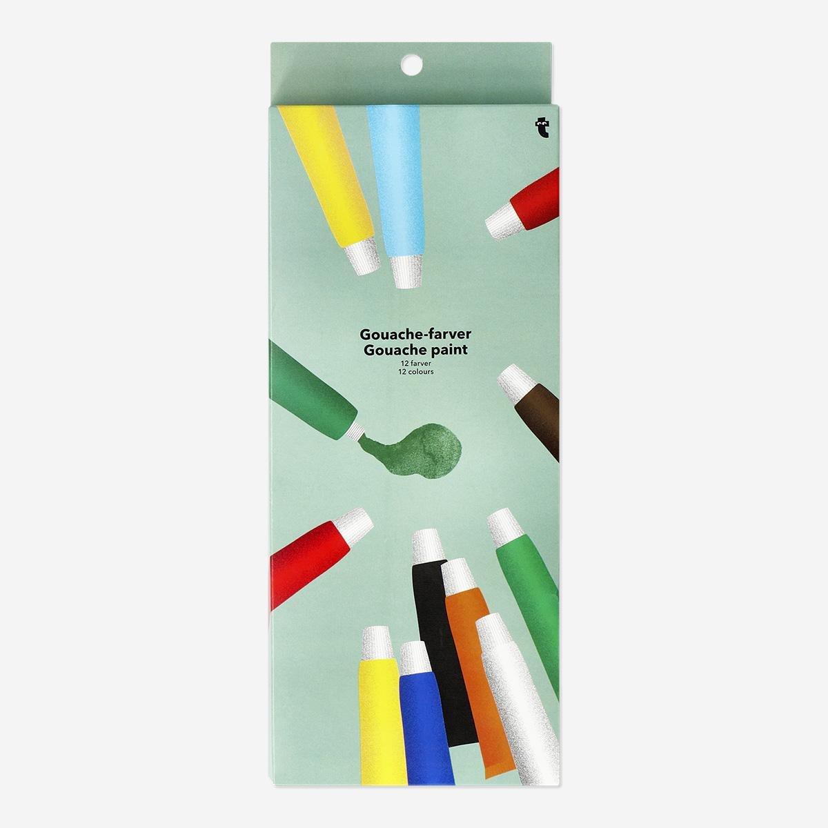 Multicolour Gouache Paint Set, 12 Pcs
