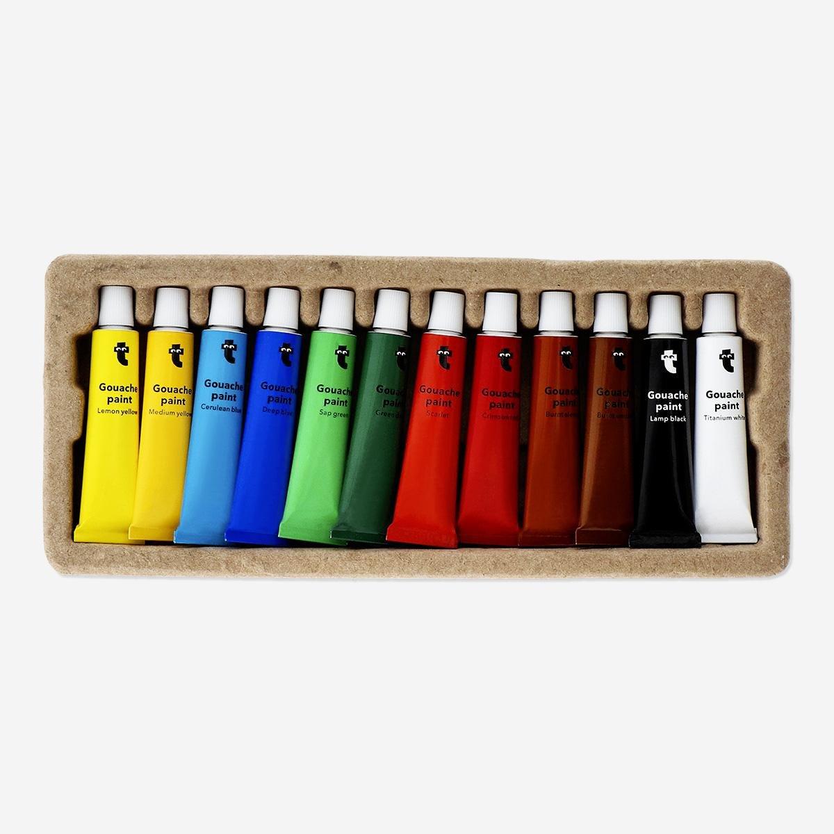 Multicolour Gouache Paint Set, 12 Pcs