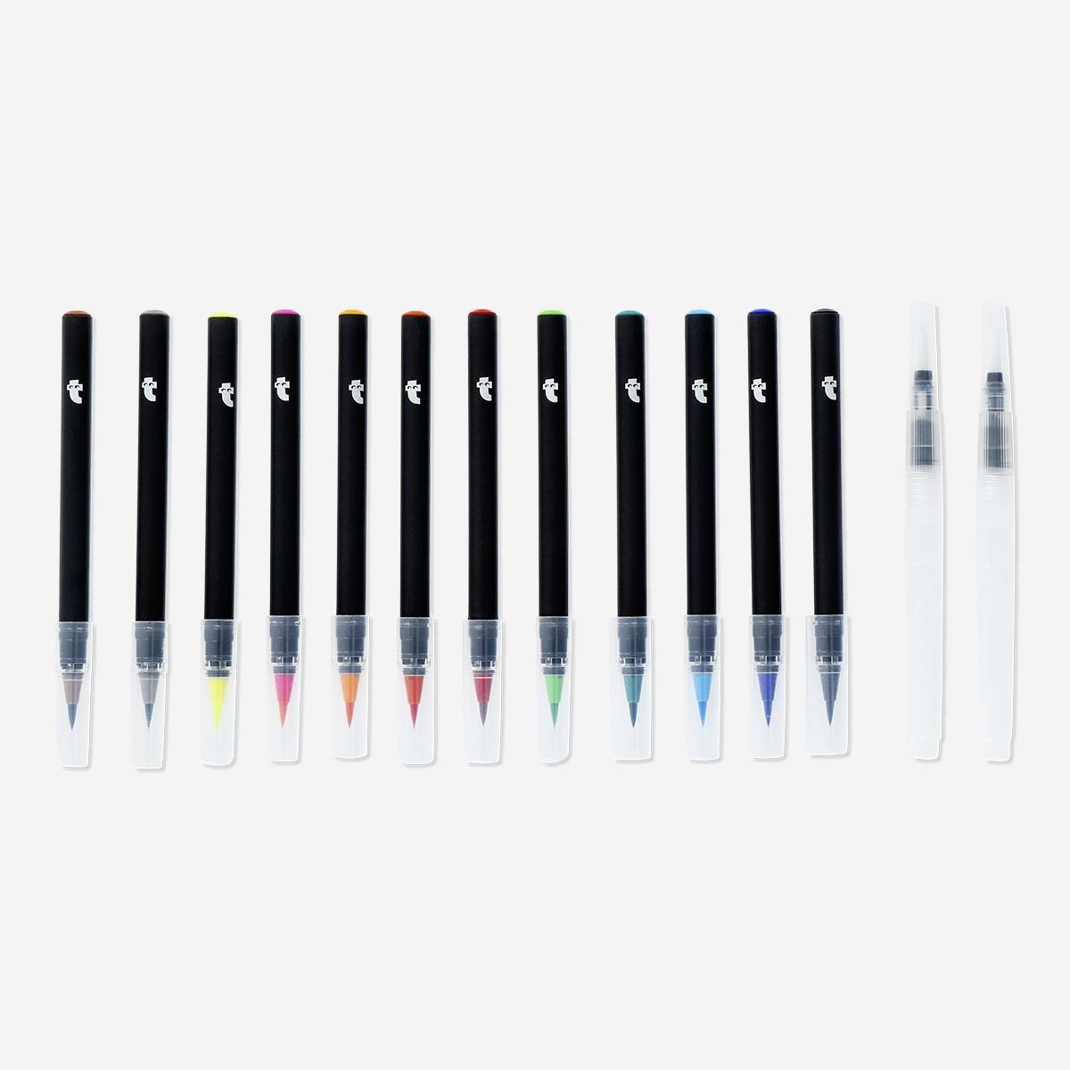 Multicolour Watercolour Markers, 12 Pcs