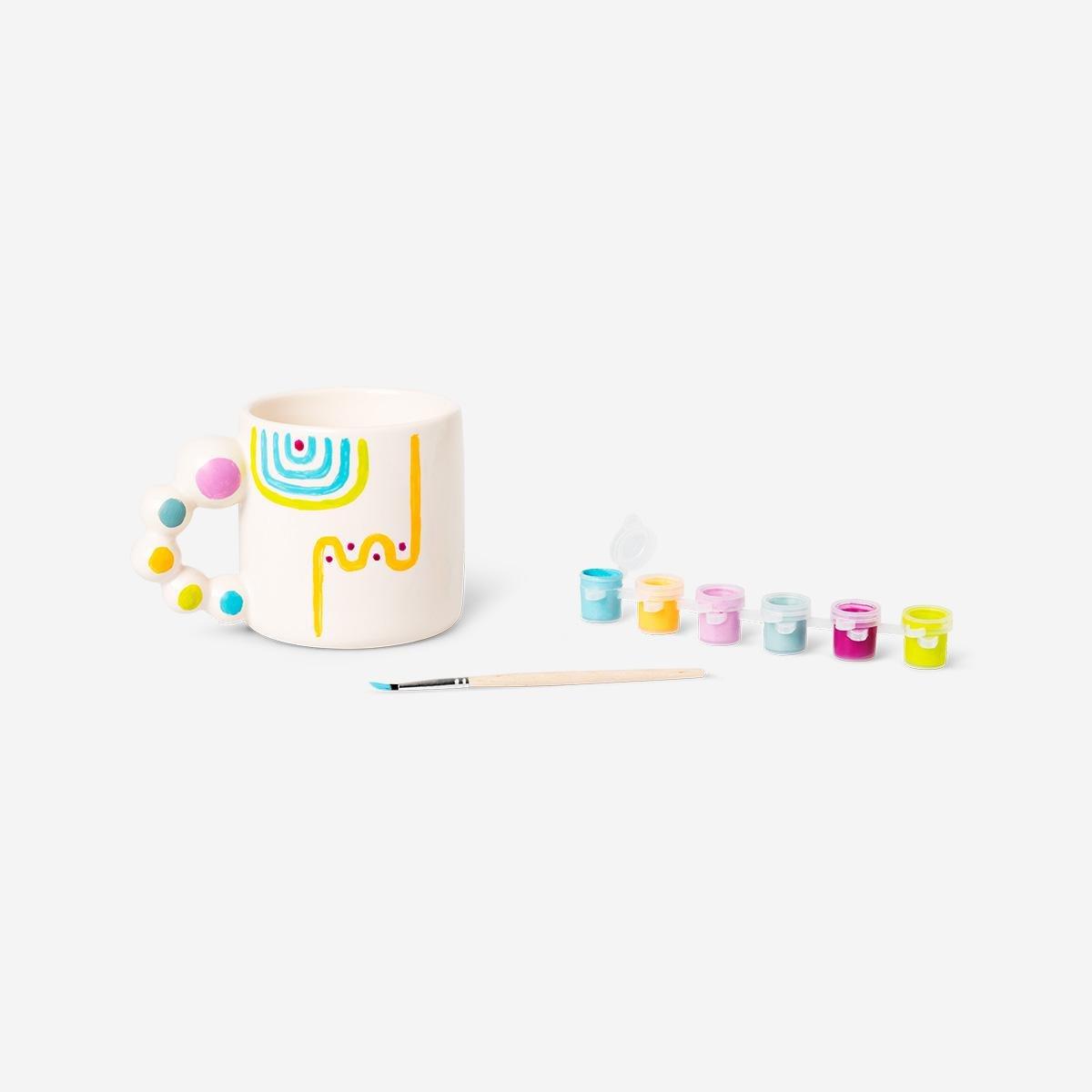 White diy ceramic mug kit