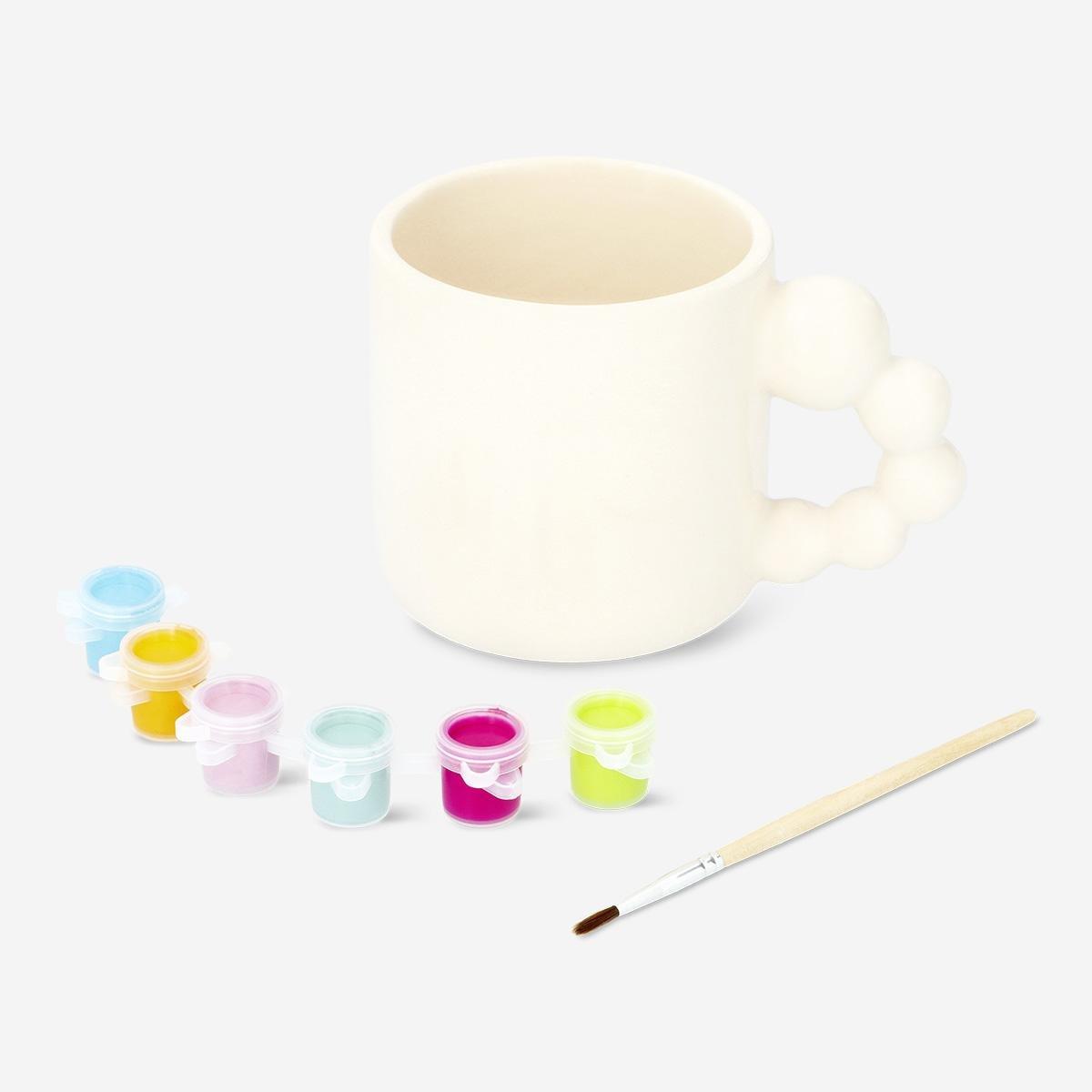 White diy ceramic mug kit