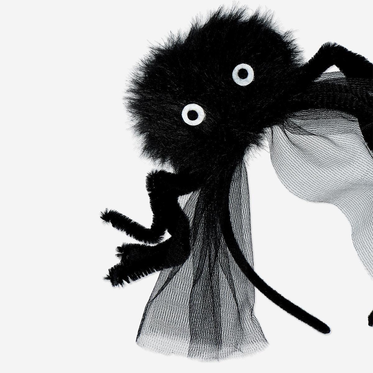 Black Hairband With Spider - For Adults