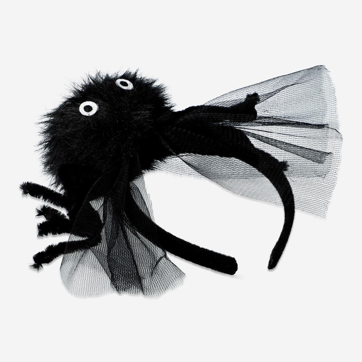 Black Hairband With Spider - For Adults