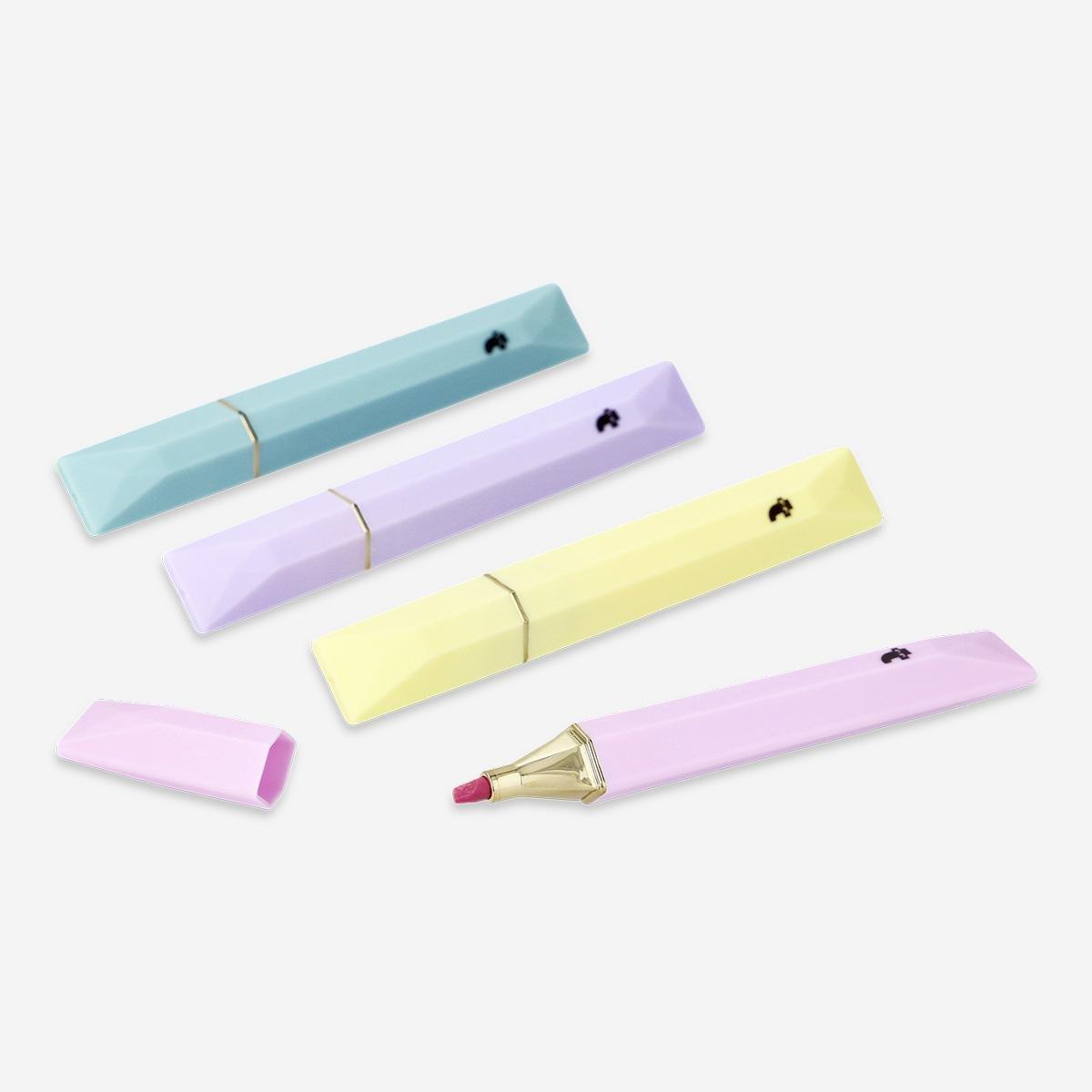 Multicolour set of highlighters - 4 pcs