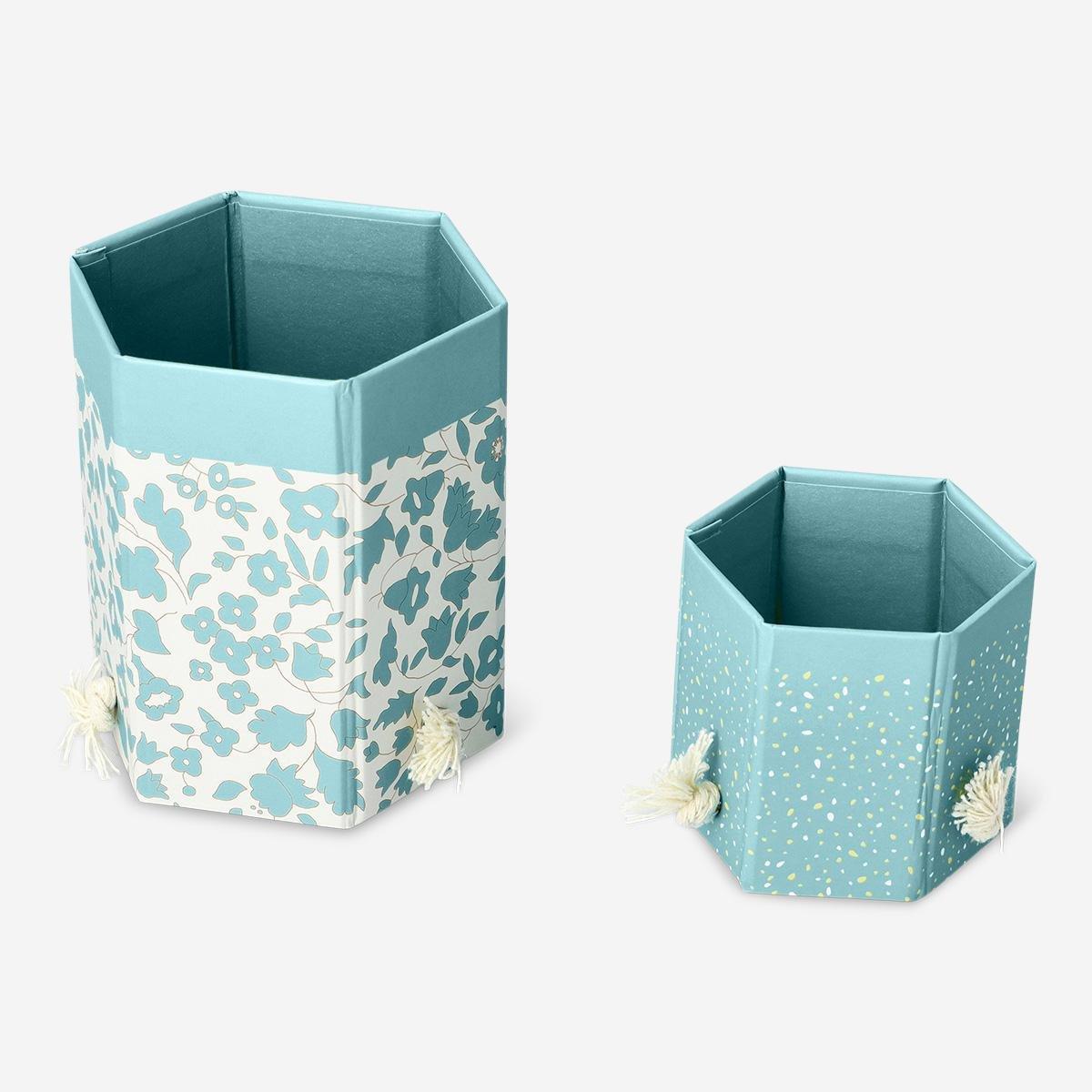 Multicolour collapsible 2-in-1 floral pencil holder