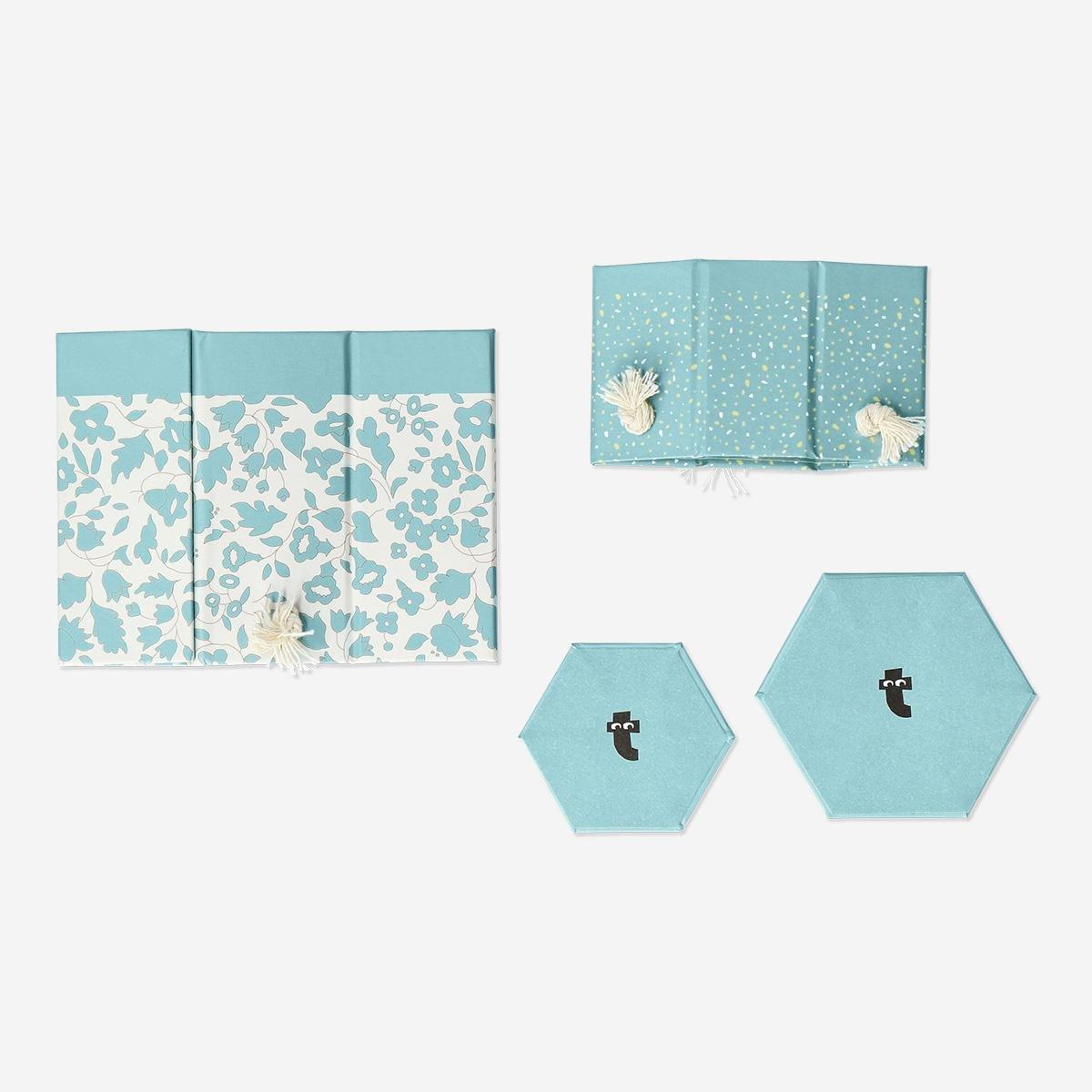 Multicolour collapsible 2-in-1 floral pencil holder