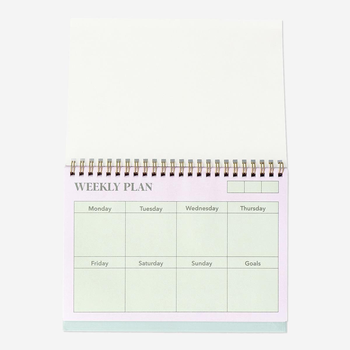 Multicolour floral weekly planner