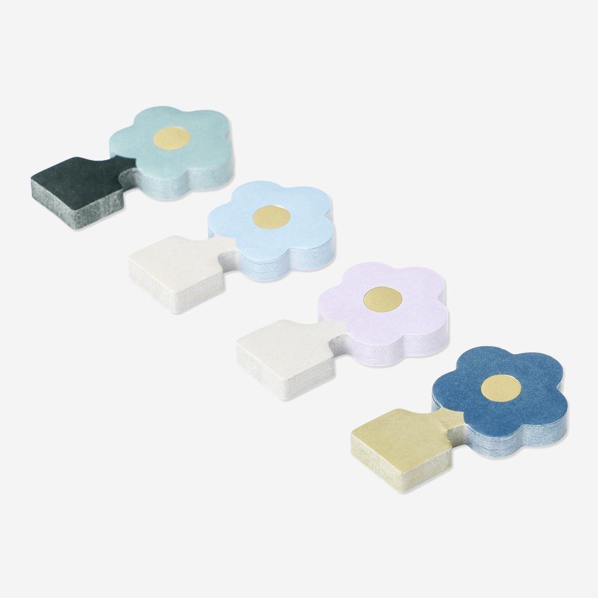 Multicolour flower page markers