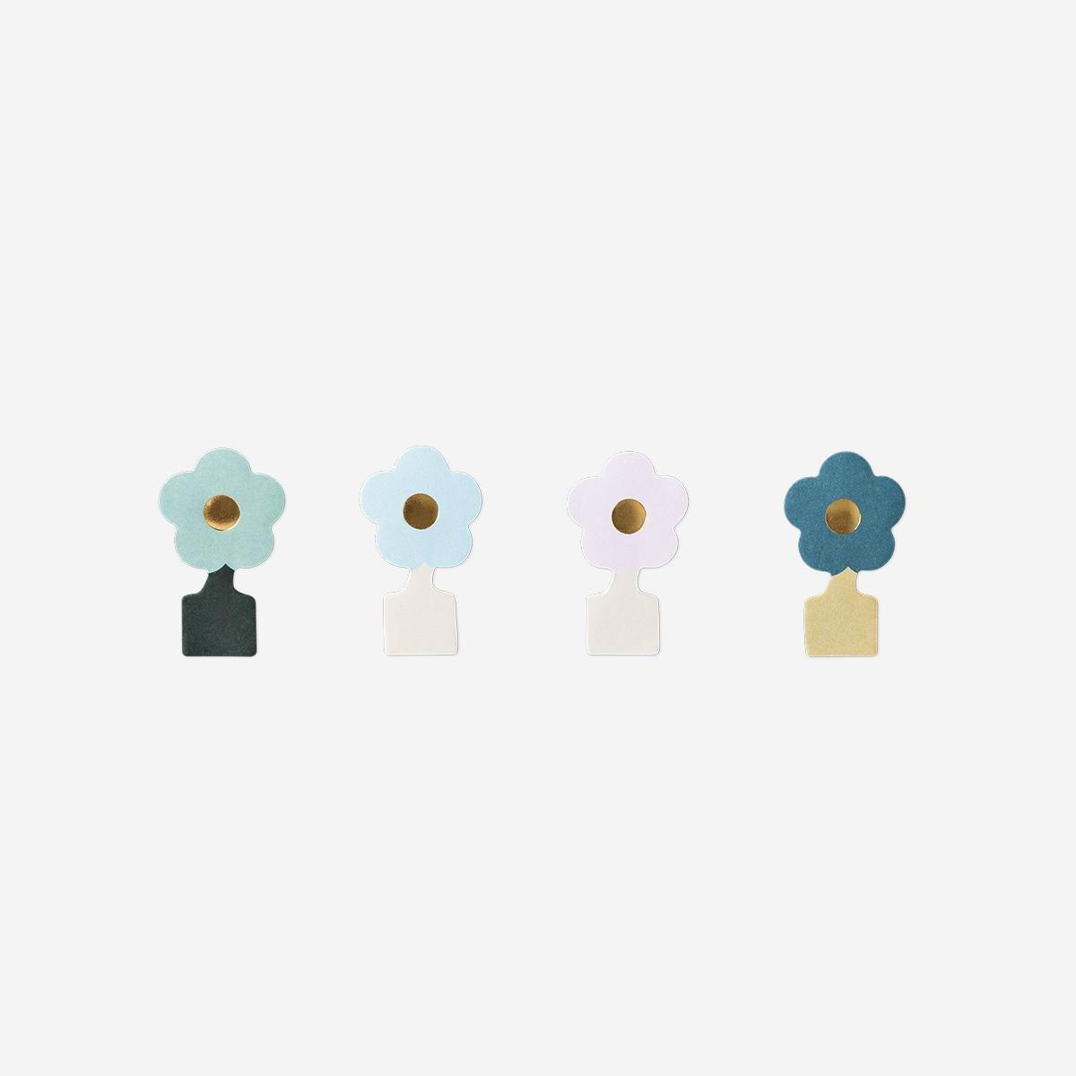 Multicolour flower page markers